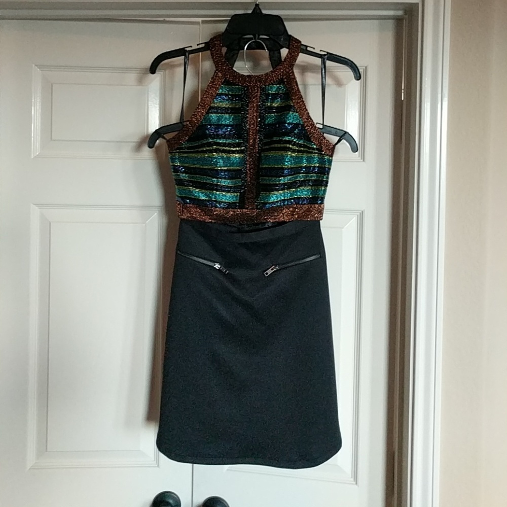 Sherri Hill two piece beaded dress NWOT